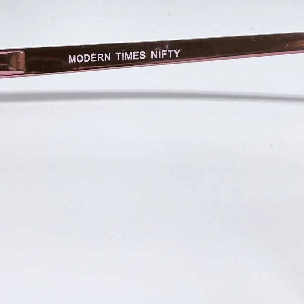 Modern Times Nifty Rose Pink Oval Metal Eyeglass Frames 49-17-140